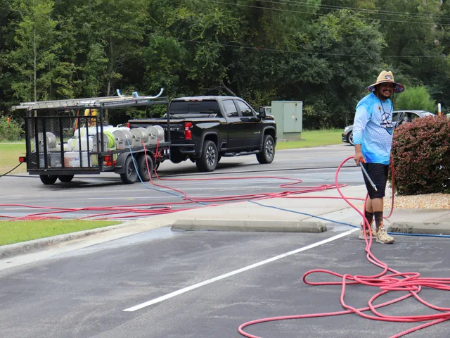 The rig on site — Ray-Nor-Shine Pro Wash job photo