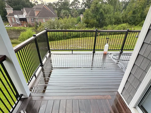 Working the deck corner — Ray-Nor-Shine Pro Wash job photo