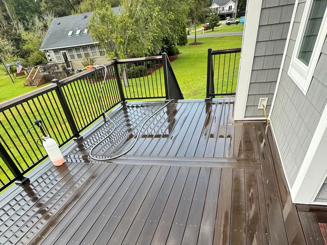 Deck wash — in progress — Ray-Nor-Shine Pro Wash job photo